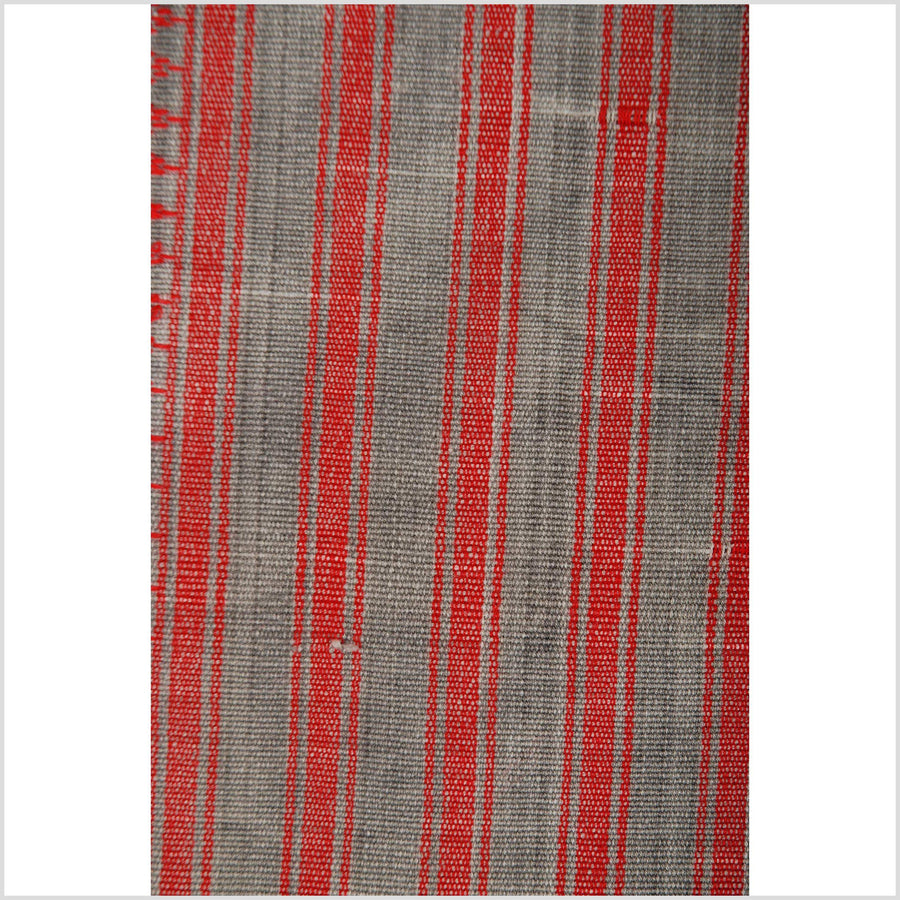 Naga blanket handwoven cotton bed throw stripe boho fabric tapestry India textile runner red gray geometric tribal home decor ethnic 1 DS75