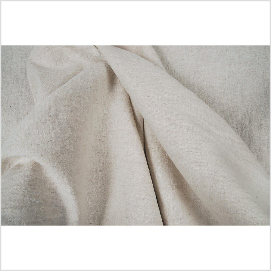 Pure 100% hemp beige/gray/off-white neutral fabric, sold by the yard PHA5