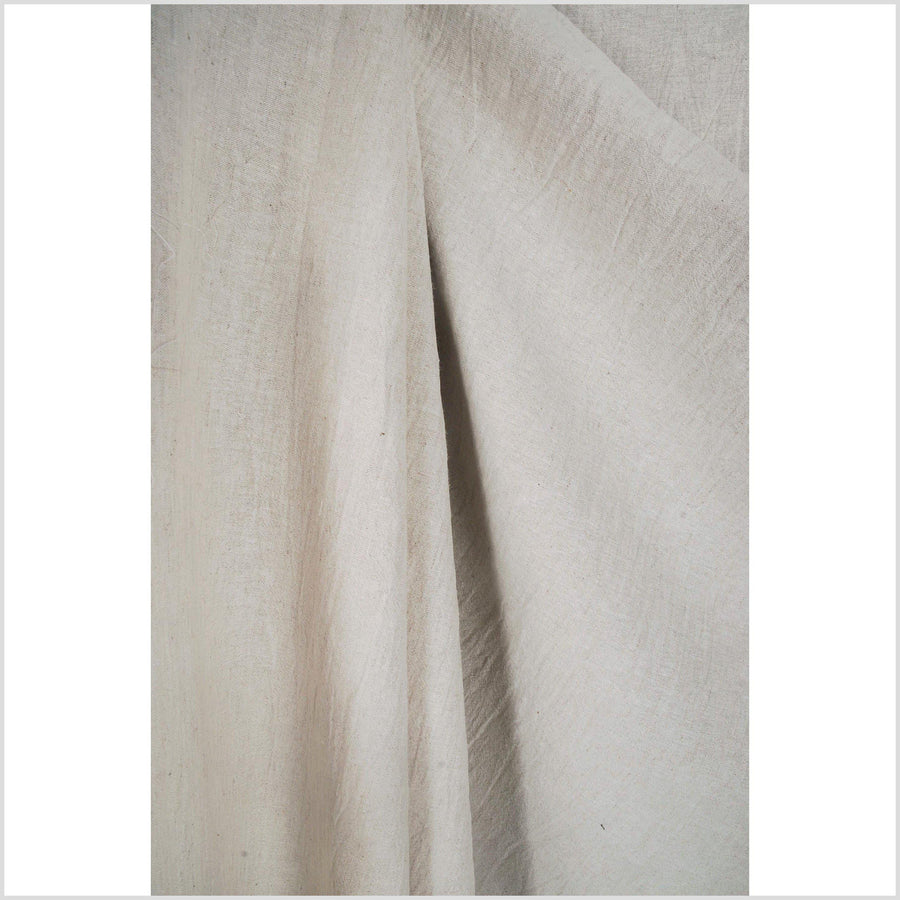 Pure 100% hemp beige/gray/off-white neutral fabric, sold by the yard PHA5