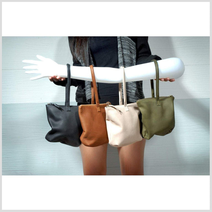 MariaKinz Soft Leather 5 Zipper Pockets Shoulder Purse and Handbag