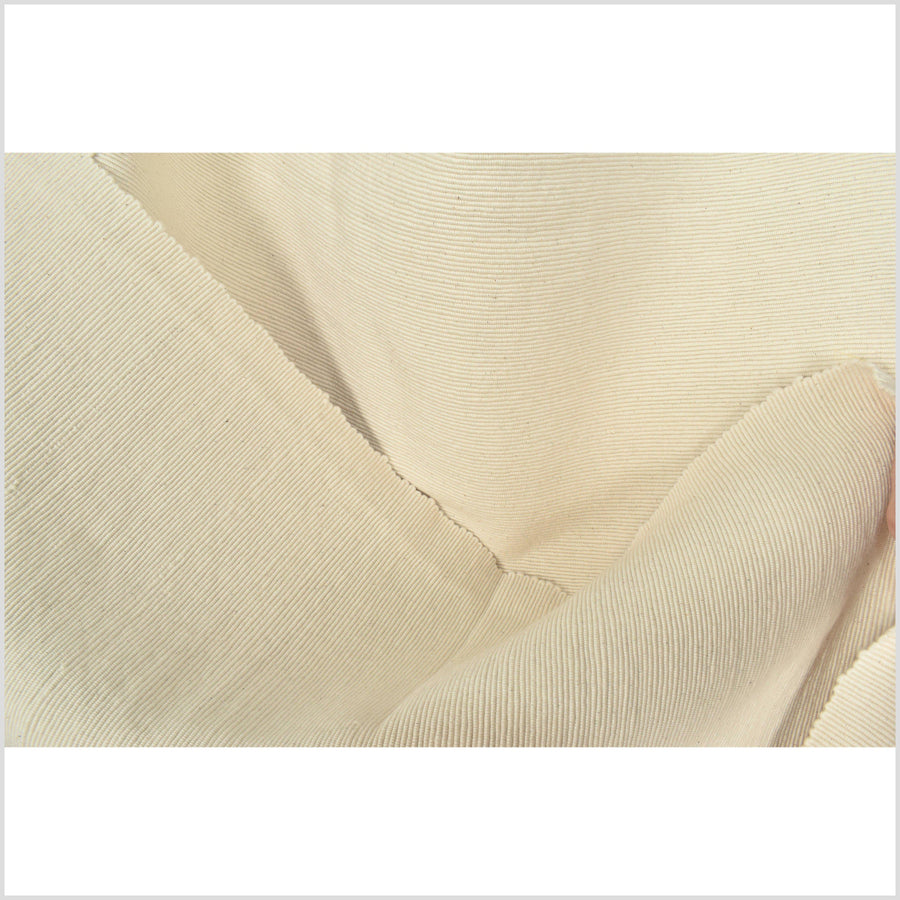 Super thick ivory color 100% pure cotton fabric with extreme texture ...