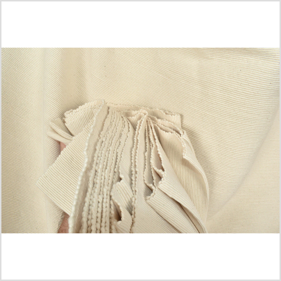 Super thick ivory color 100% pure cotton fabric with extreme