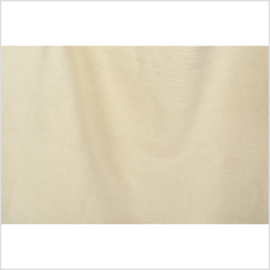Super thick ivory color 100% pure cotton fabric with extreme texture, heavy-weight, per yard PHA78