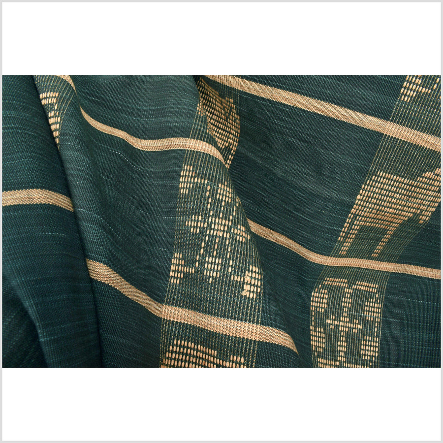 Tribal tapestry beige dark green animal textile Naga ethnic blanket tribal home decor handwoven cotton bed throw striped boho cotton fabric MM7