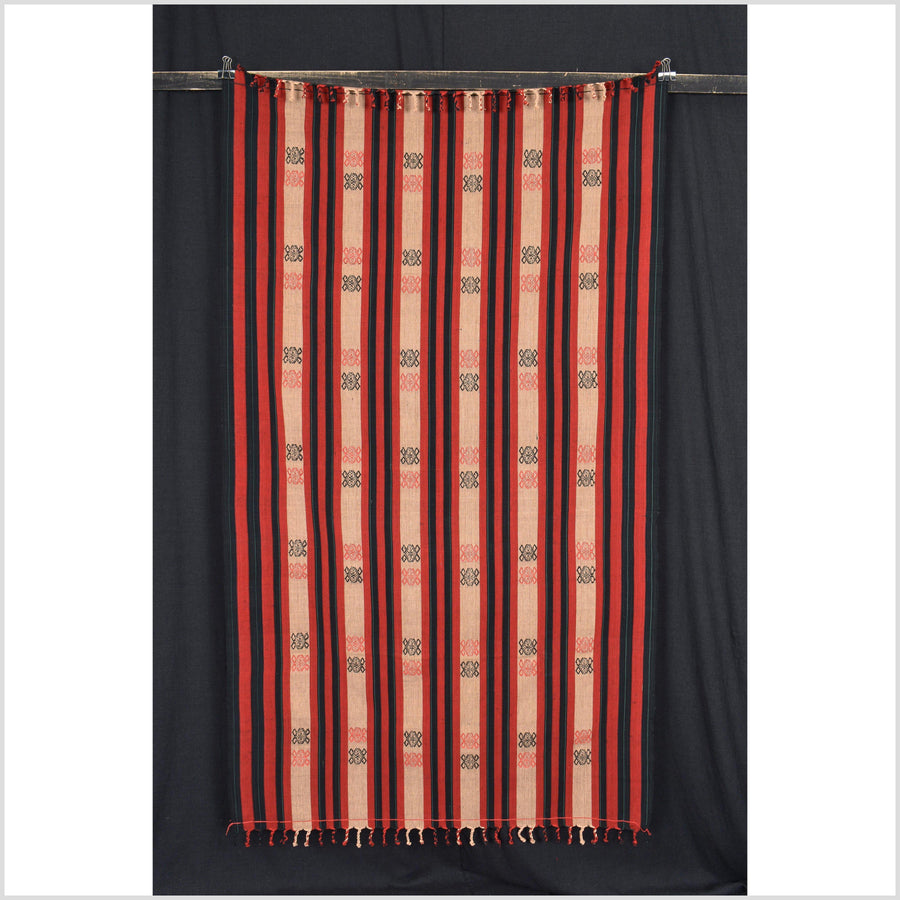 Tribal tapestry textile Naga ethnic blanket tribal home decor handwoven cotton bed throw striped boho cotton fabric NN98