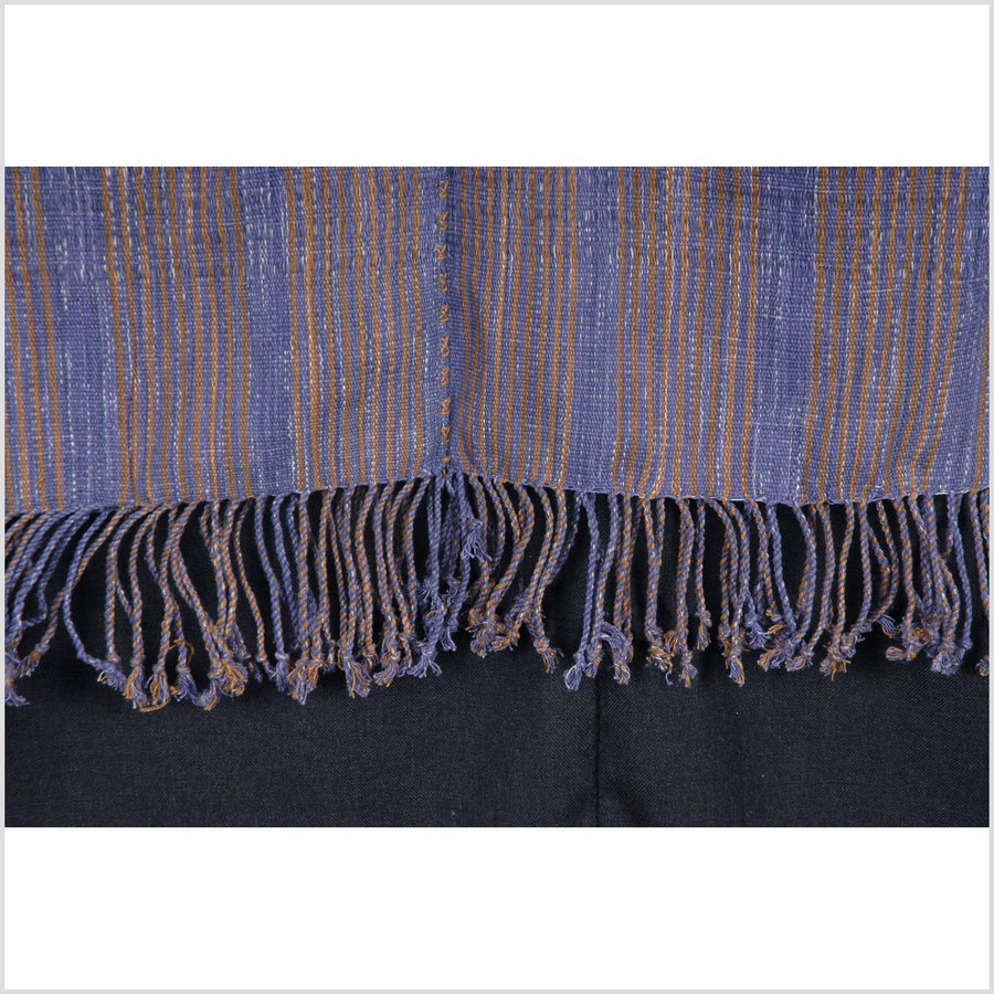 Vegetable dye natural color stripe shirt cotton cloth ethnic handwoven tapestry brown purple tunic tribal fabric ethnic clothing boho 29 WE2