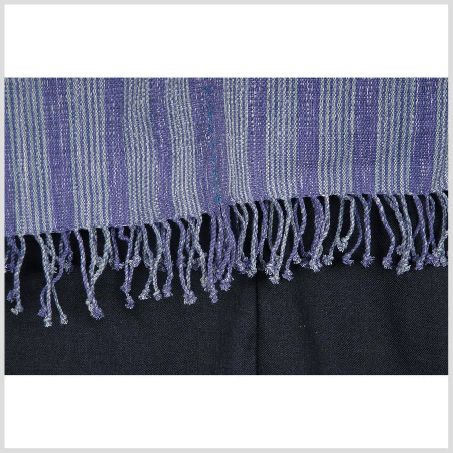 Vegetable dye natural color stripe shirt cotton cloth ethnic handwoven tapestry purple blue gray tribal fabric ethnic clothing boho 29 WE3