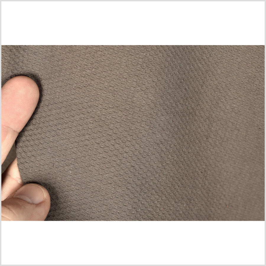 Warm neutral medium brown textured cotton fabric, extra wide 58
