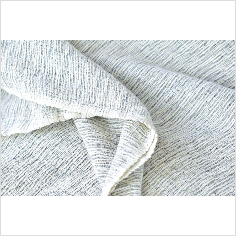 White and gray melange cotton fabric by the yard, gauzy, medium weight, semi-transparent PHA153