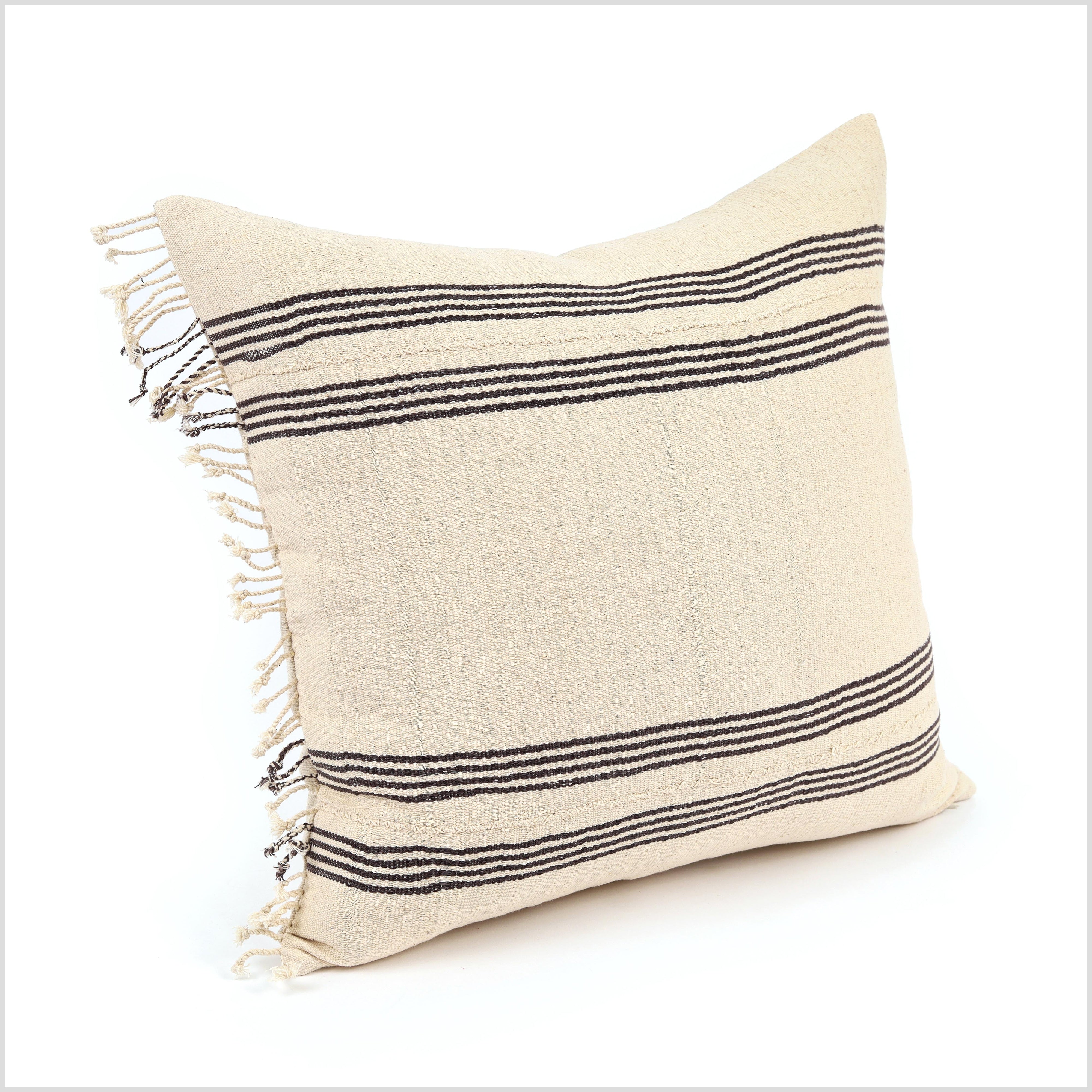 Tribal Hemp high quality Striped Hand Woven Natural Dye Color Pillow Cover