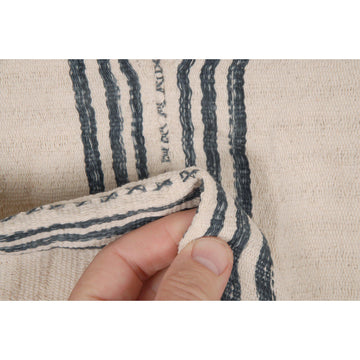 Hmong fabric ethnic tribal textile hilltribe Thai throw natural organic dye neutral white gray stripe Karen pillow boho pillow decor CB90